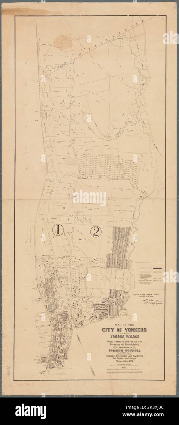 Map of the city of Yonkers, Third Ward compiled from authentic maps