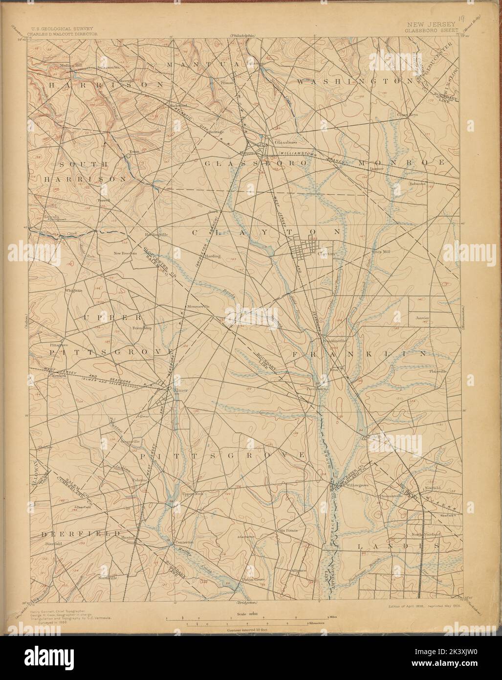 Glassboro survey of 1886 ed - Glassboro Survey Of 1886 Ed Of 1898 Repr 1906 1899 1926 Cartographic Atlases Maps Lionel Pincus And Princess Firyal Map Division New Jersey Maps 2K3XJW0 