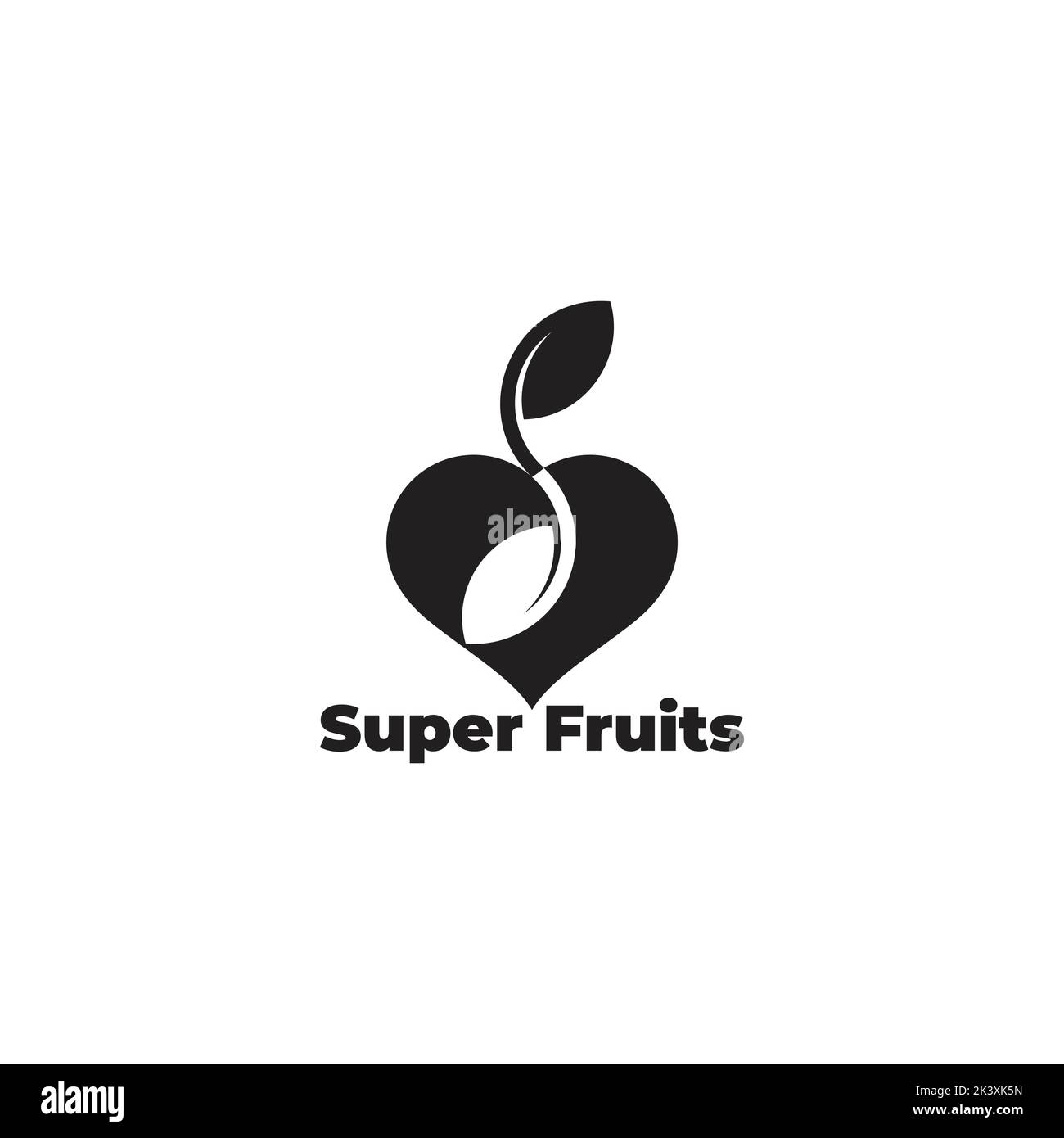 letter s apple shape super fruit symbol logo vector Stock Vector