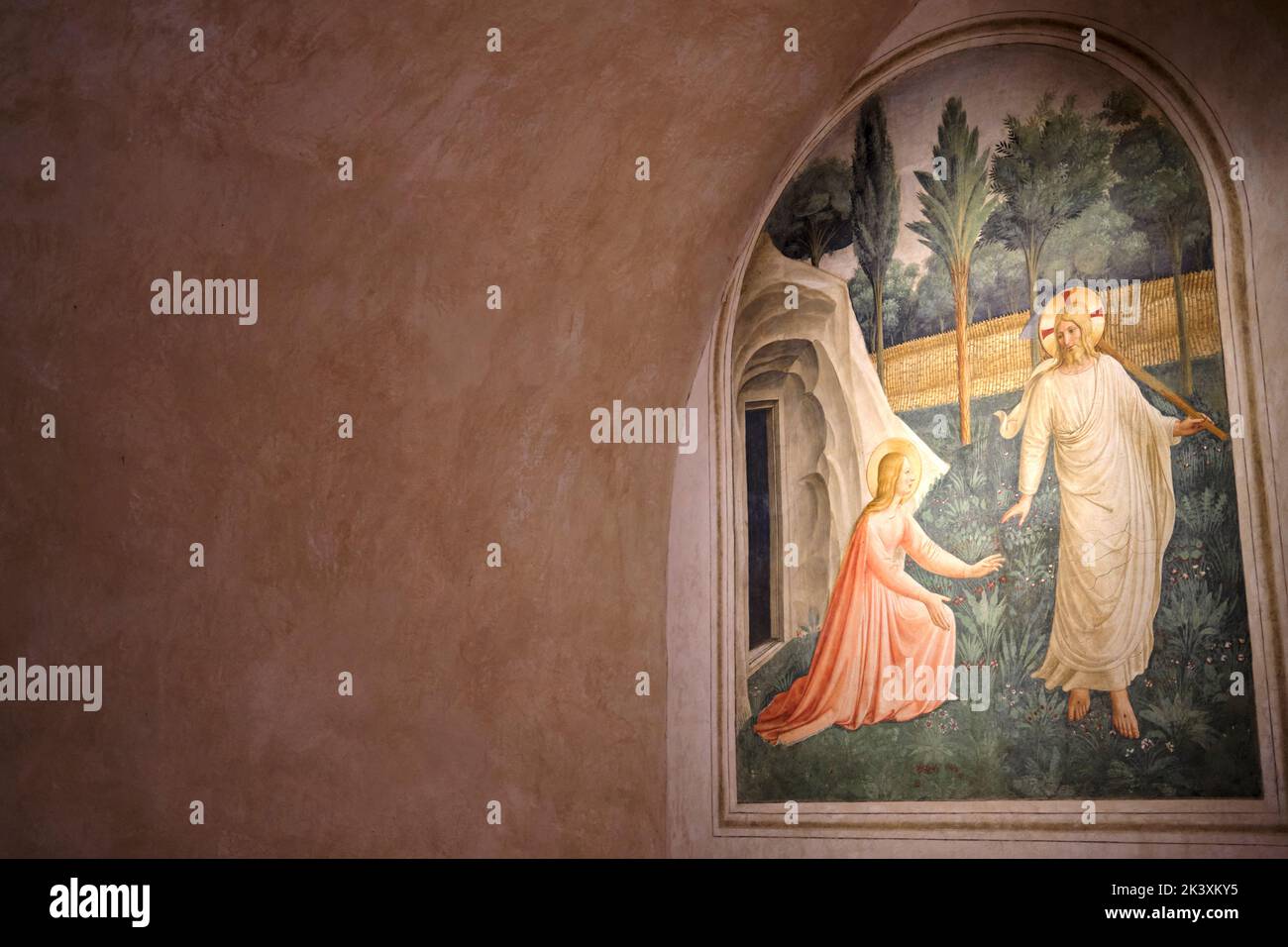 Noli Me Tangere by Fra Angelico in the cells Museum of San Marco in Florence Italy Stock Photo