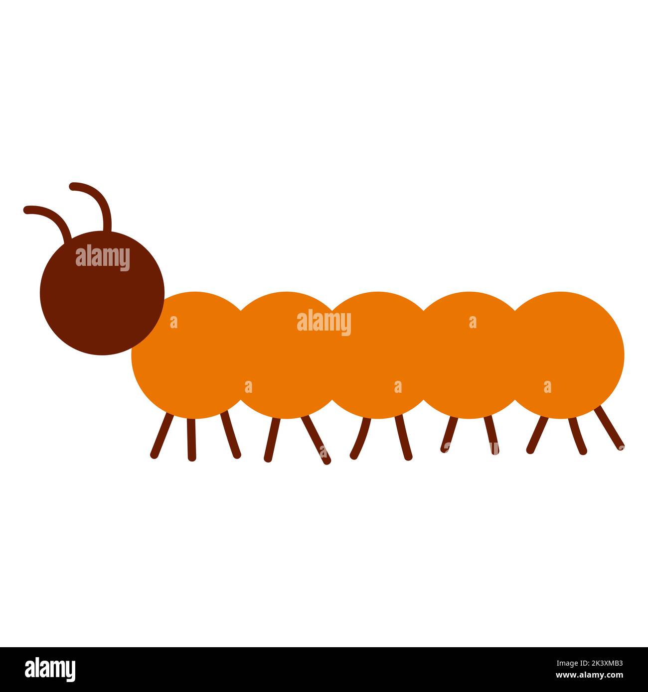 Vector illustration of cute insect character in cartoon colorful flat