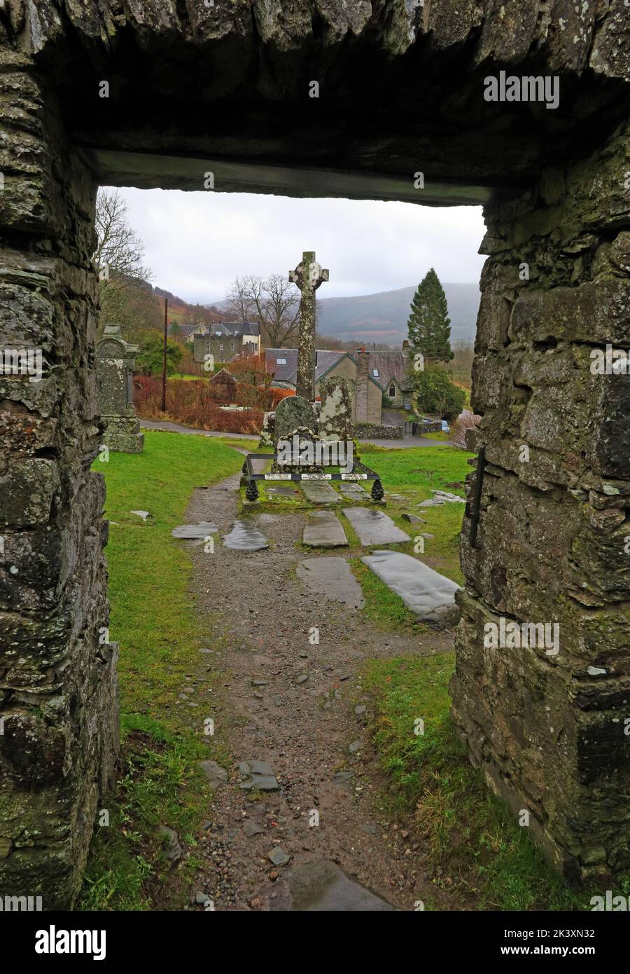 Grave and last resting place of Rob Roy, Robert Roy MacGregor, Balquhidder, Perthshire, Scotland, UK, FK19 8PB , FK19 Stock Photo