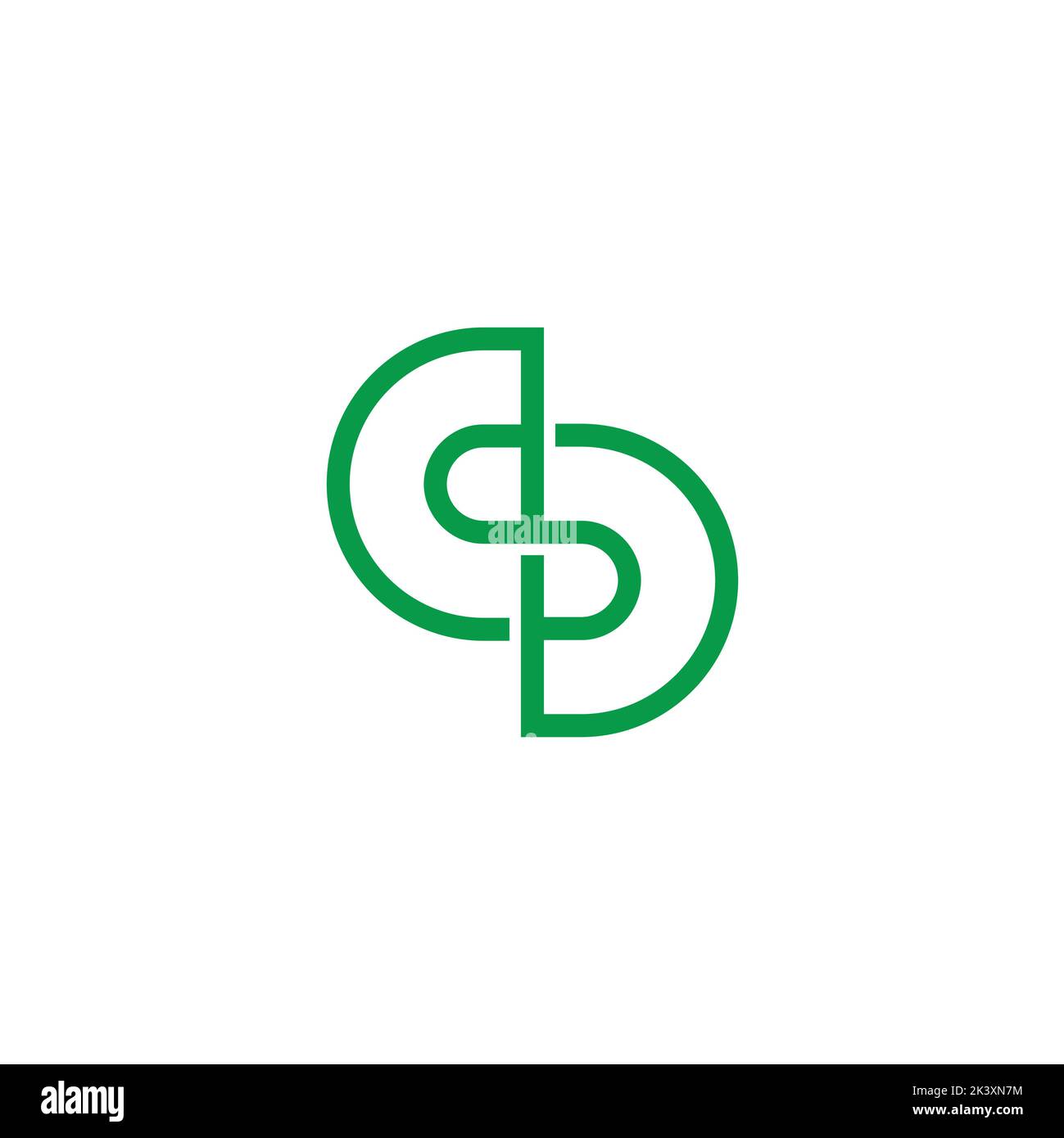 letter sd linked dollar money geometric logo vector Stock Vector