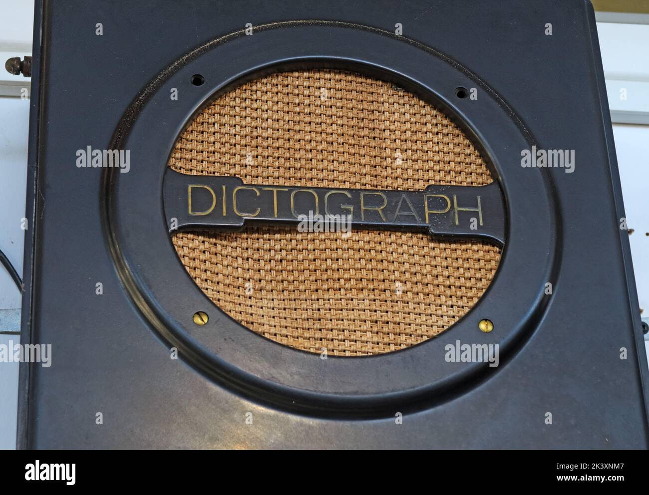Dictograph army loudspeaker speaker system Stock Photo