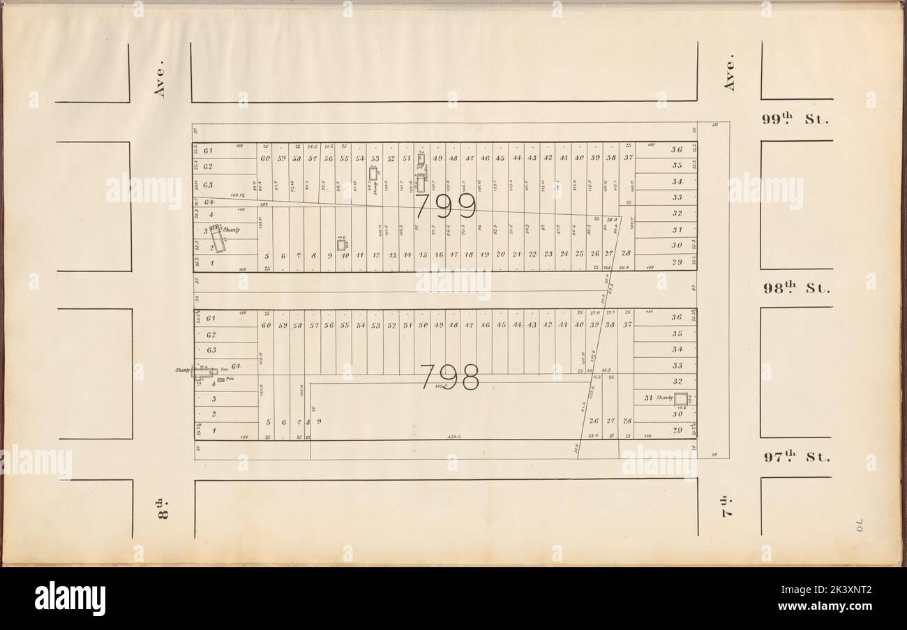 Central Park Planning Map Bounded by 99th Street, 7th Avenue, 97th
