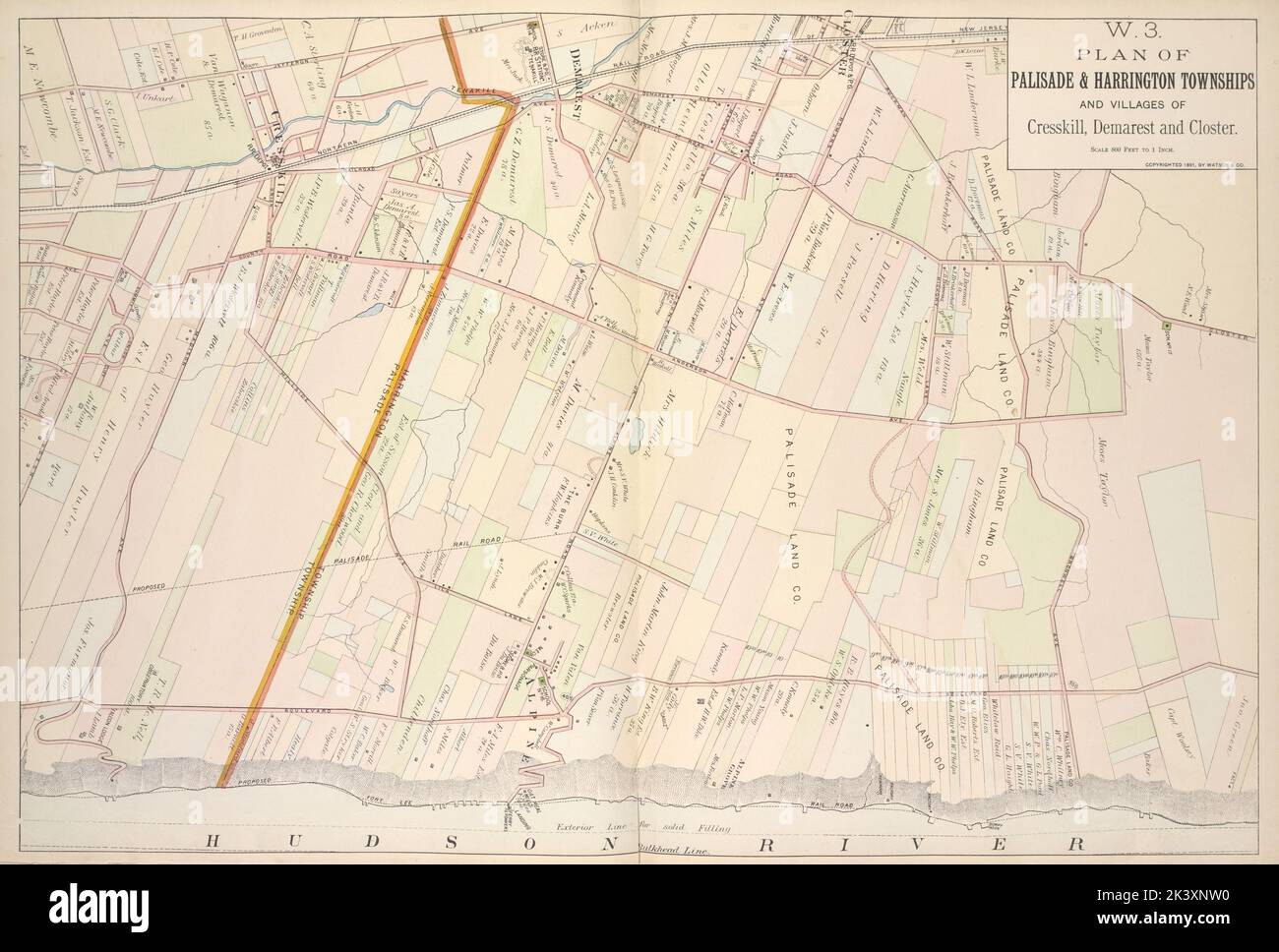 Plan of Palisade & Harrington Townships and Villages of Cresskill, Demarest and Closter