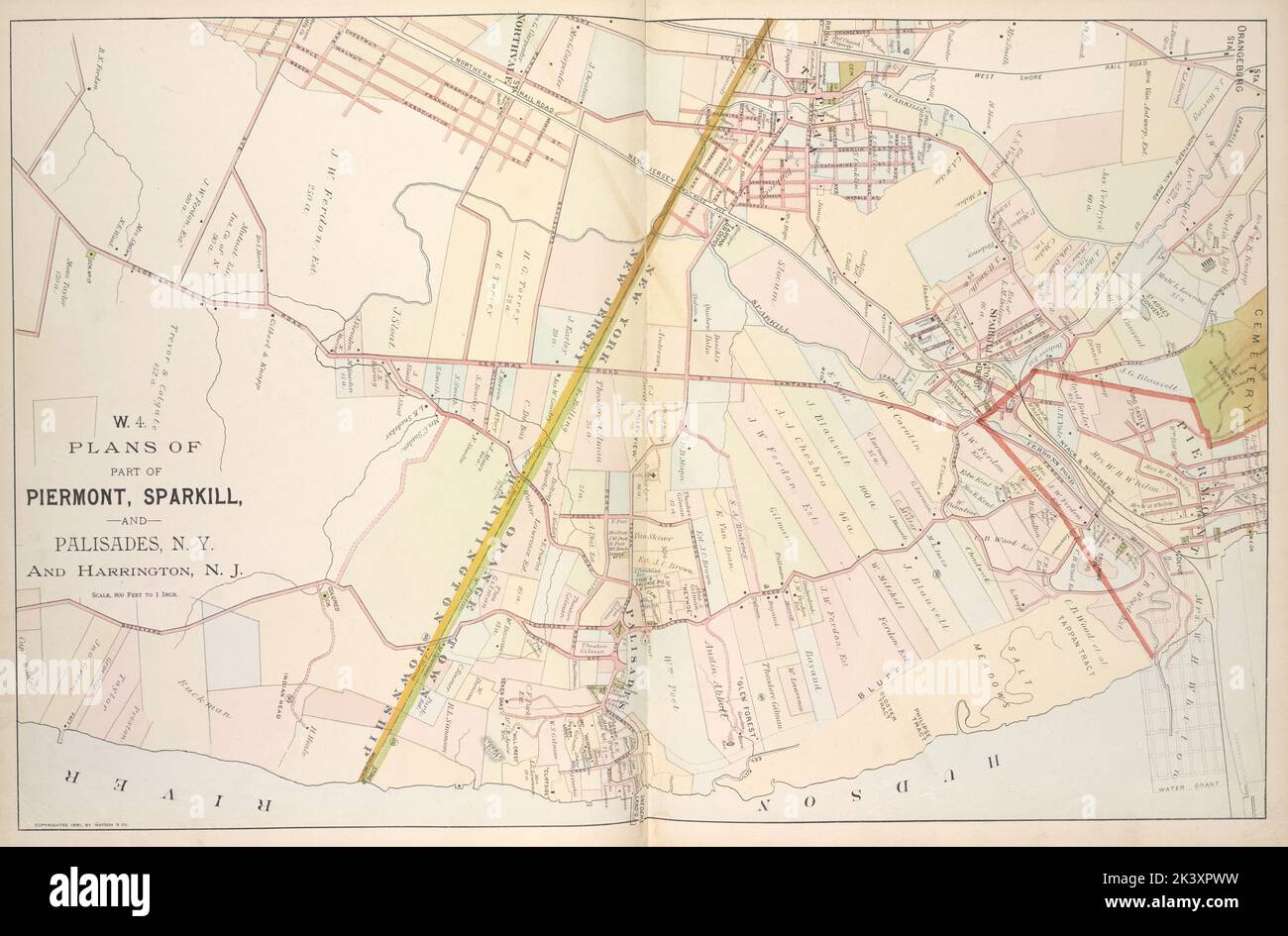 Plans of Parts of Piermont, Sparkill, and Palisades, N.Y. and