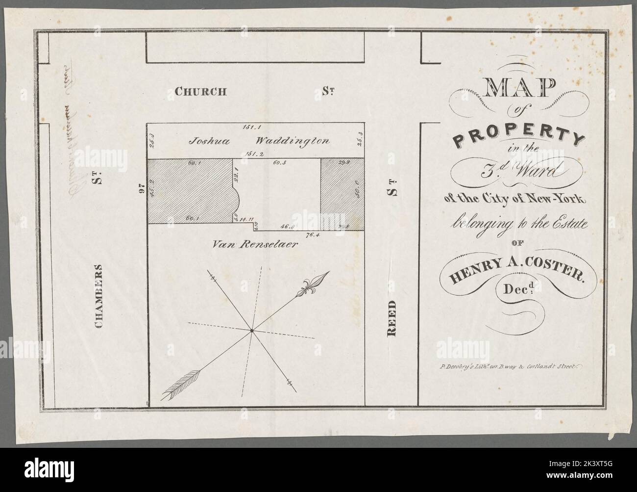 Map of property in the 3d Ward of the city of NewYork belonging to the