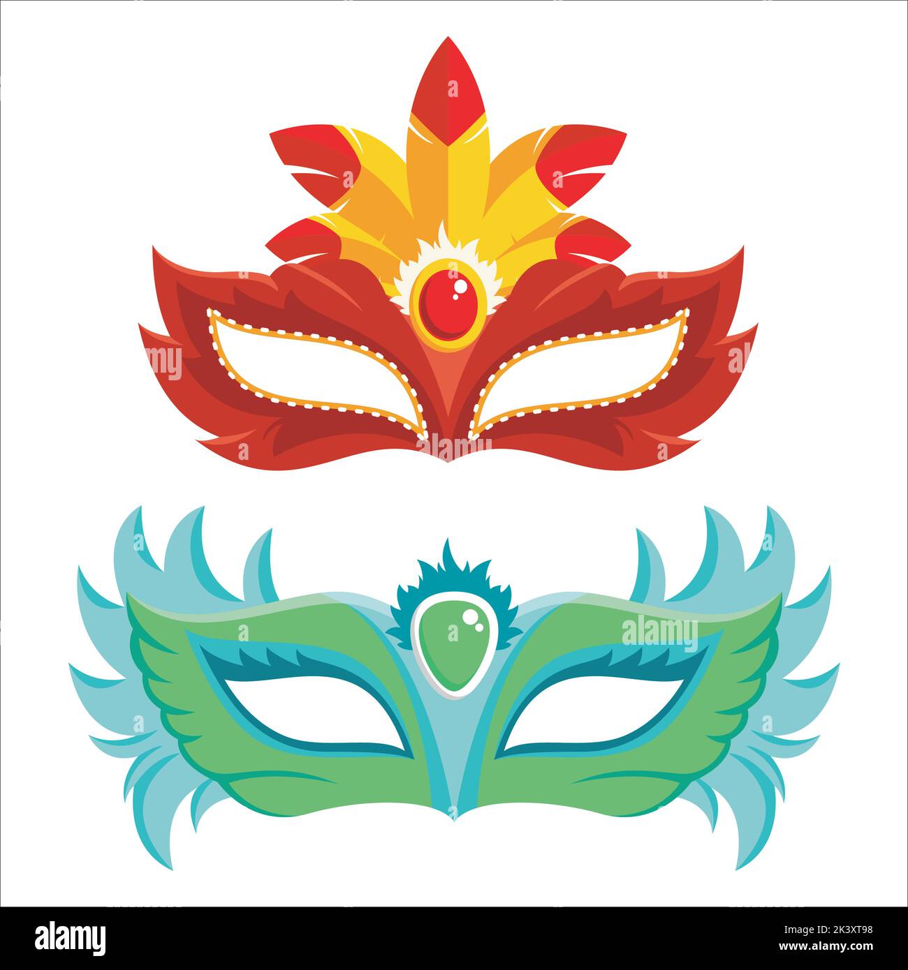 Vector Set Of Masquerade Ball Masks Illustration Isolated On White Background Stock Vector Image