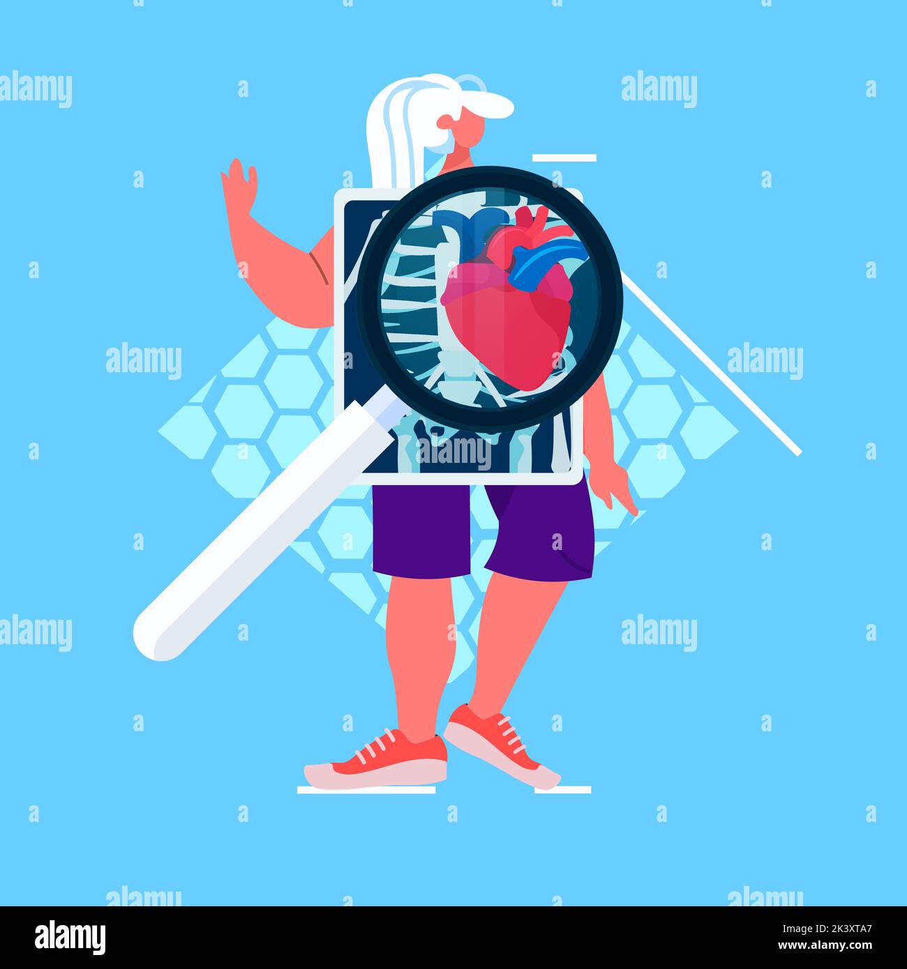 examination of female patient heart Xray health care medical treatment