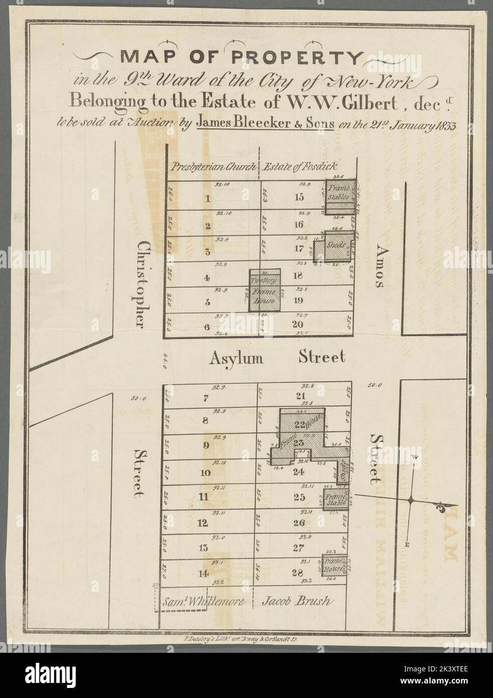 Map of property in the 9th ward of the city of NewYork belonging to