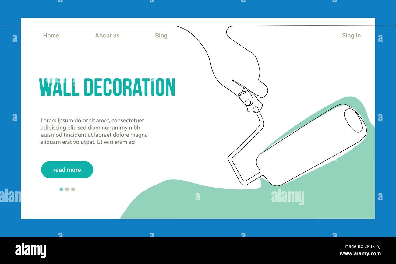Home Repair Concept. site Landing Page. Repairmen Workers Are Making