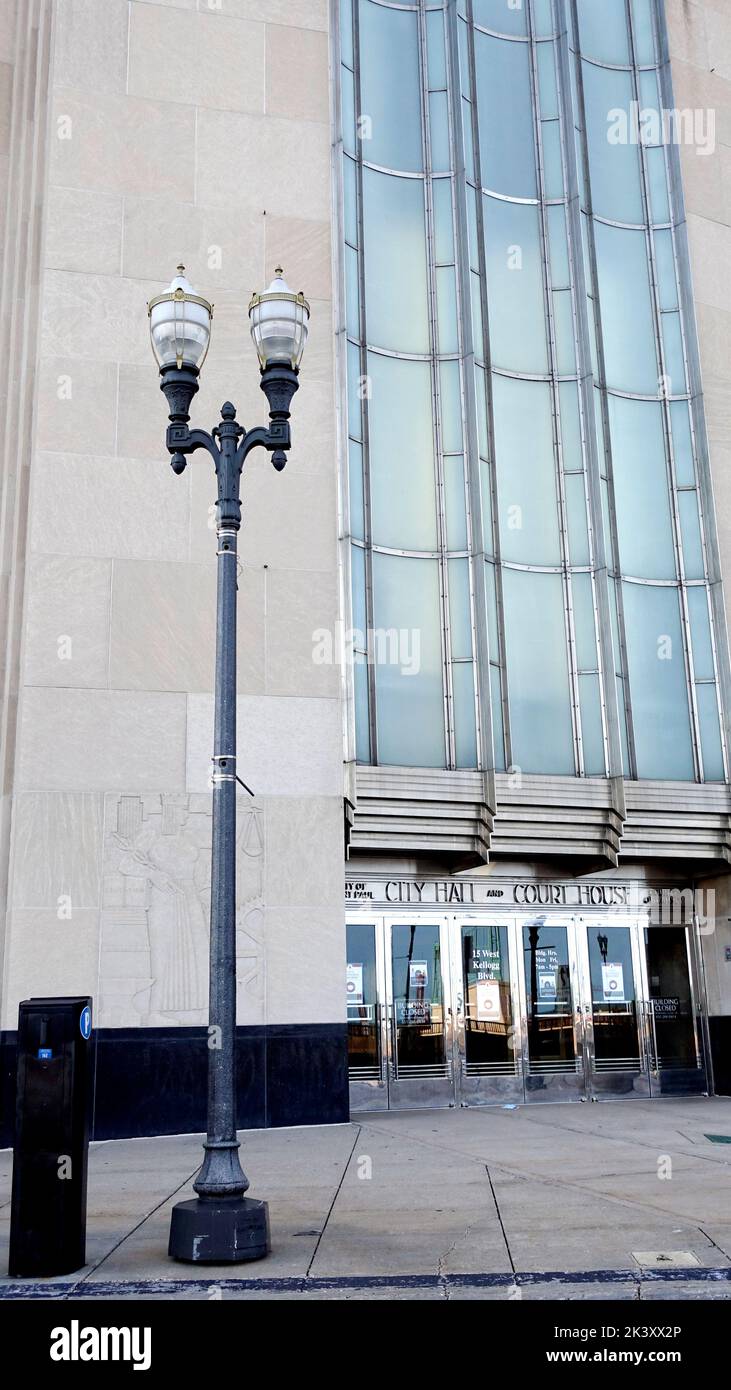 Ramsey County and city court building with Art Deco design. St Paul Minnesota MN USA Stock Photo