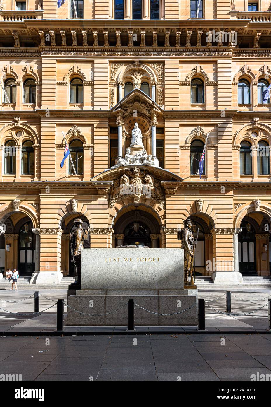 The war memorial cenotaph at Martin Place in Sydney, Australia Stock Photo