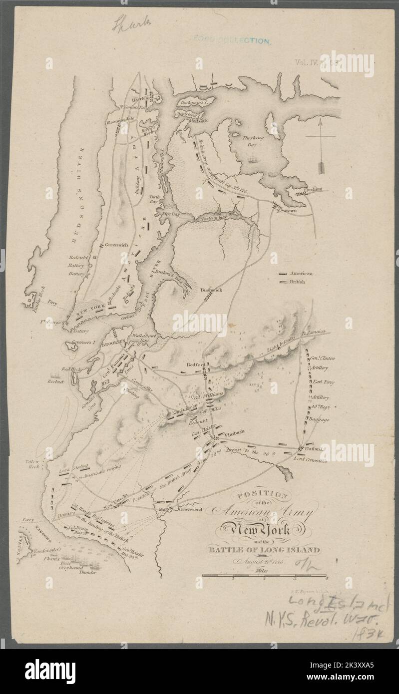 United states map 1776 hi res stock - Position Of The American Army At New York And The Battle Of Long Island August 27th 1776 Cartographic Maps 1834 Lionel Pincus And Princess Firyal Map Division New York State History Revolution 1775 1783 United States History Revolution 1775 1783 2K3XXA5 