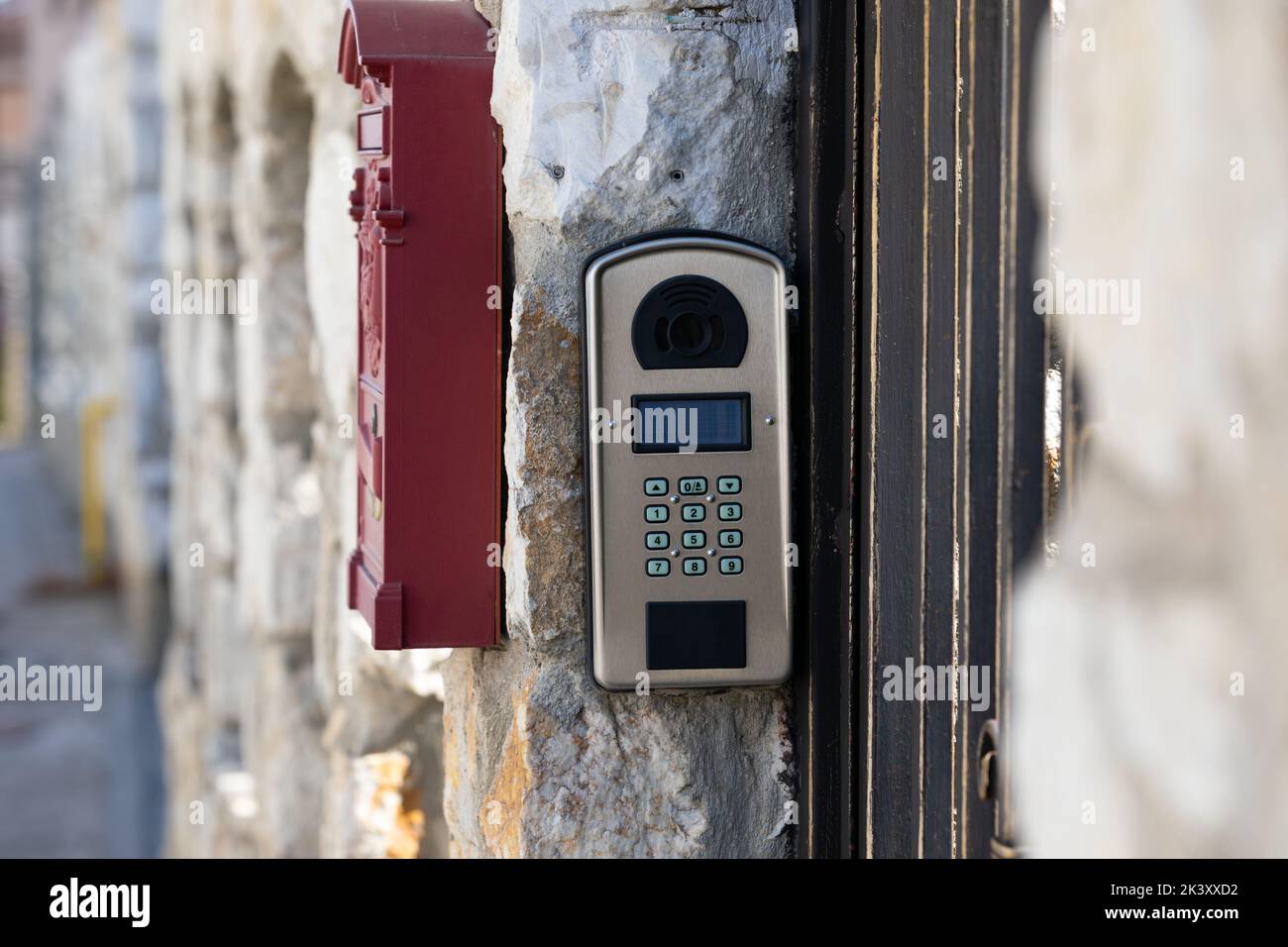 Entrance system of apartment building Stock Photo Alamy