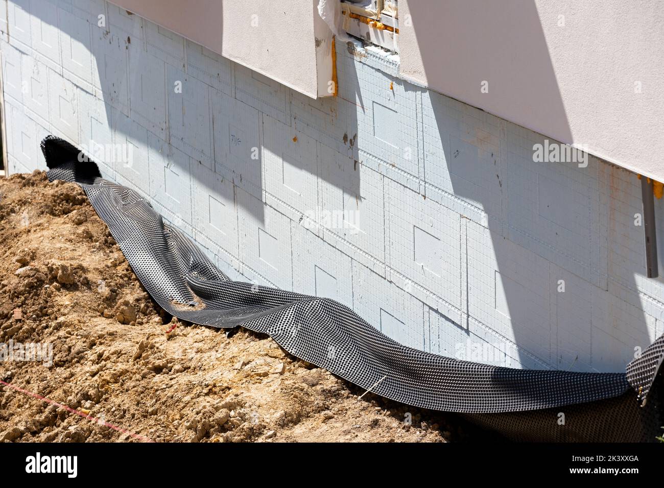 House foundation insulation details with waterproofing membrane Stock Photo Alamy
