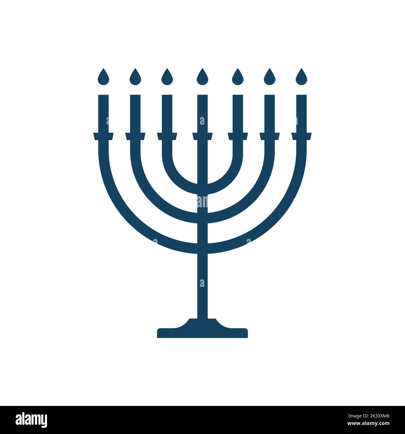 Menorah vector icon hanukkah menora jewish symbol isolated logo. Hanuka
