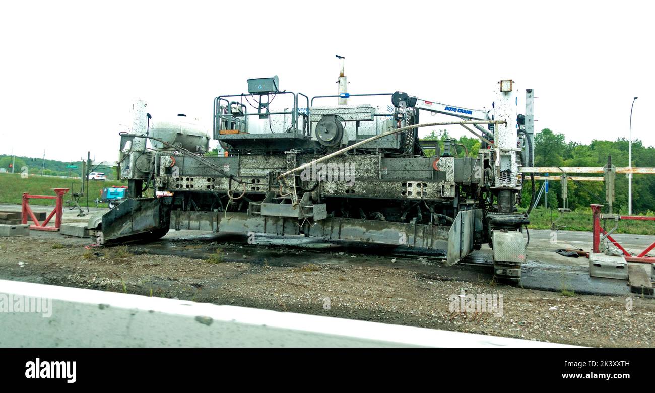 Behemoth highway resurfacing machine. Minneapolis Minnesota MN USA Stock Photo