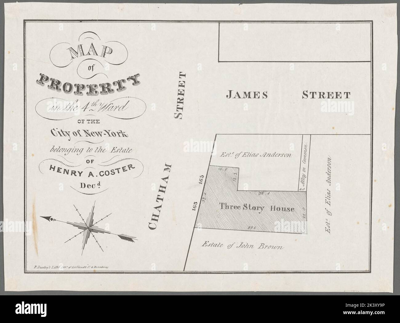 Map of property in the 4th Ward of the city of NewYork belonging to