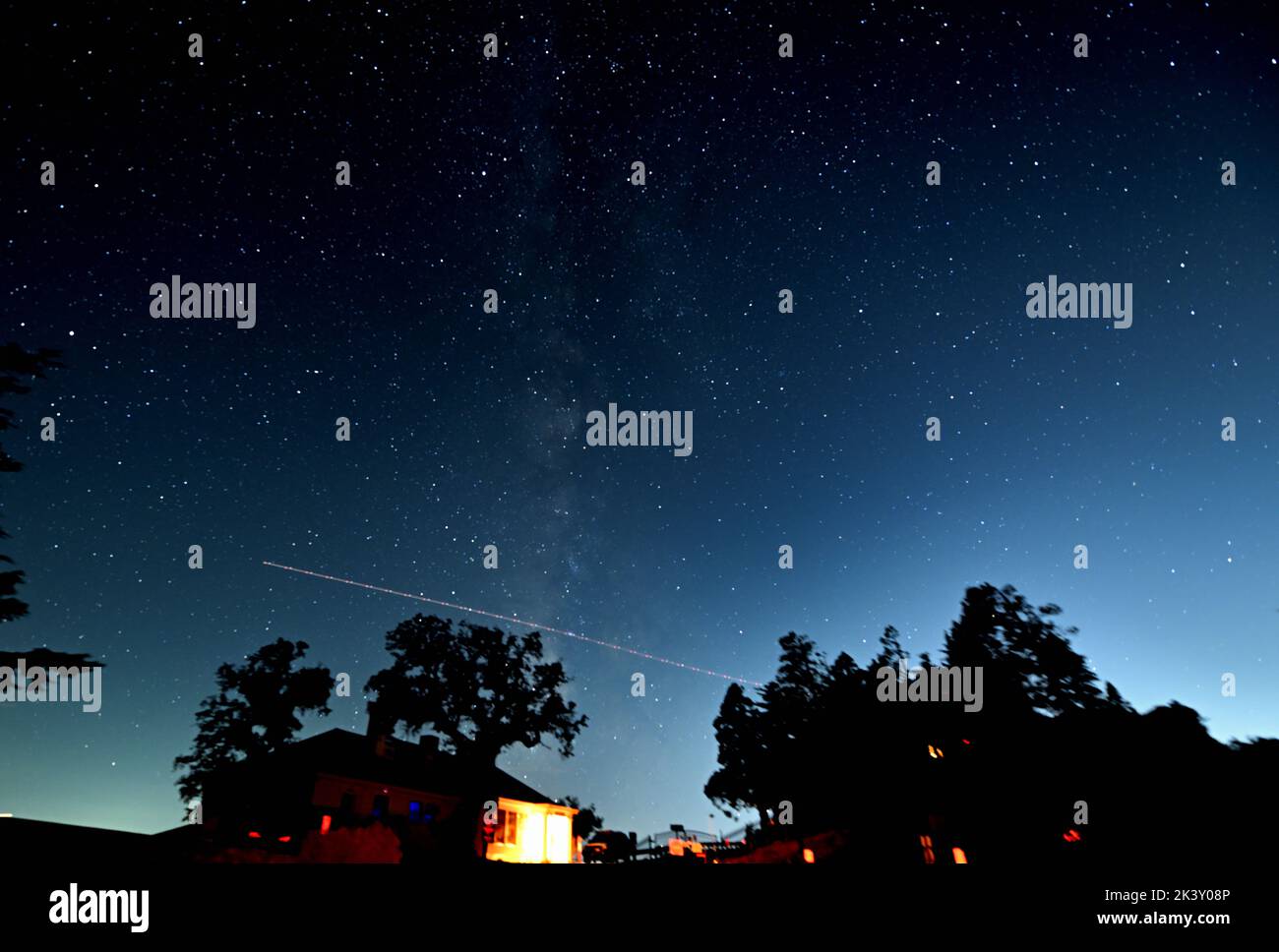 Night Sky over Cupertino, California Stock Photo