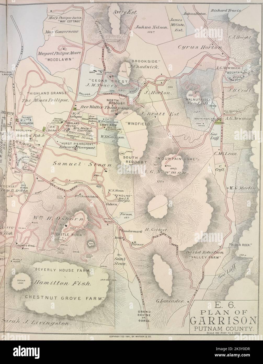Plan of Garrison Putnam County. Cartographic. Atlases, Maps. 1891. Lionel Pincus and Princess