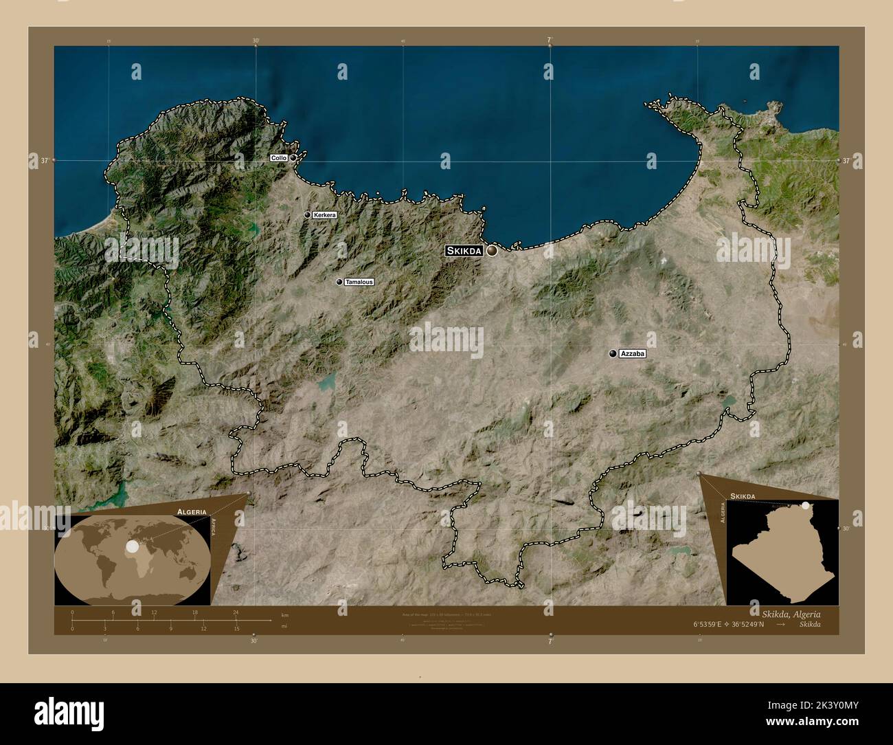 Skida Map Skikda skikda algeria Stock Vector Images - Alamy