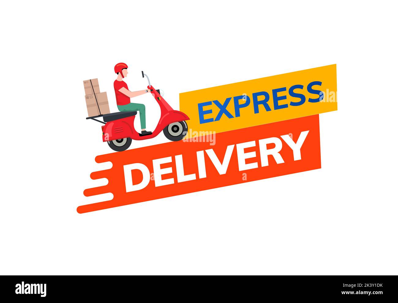 Express bike delivery scooter vector icon. Motorbike pizza fast food