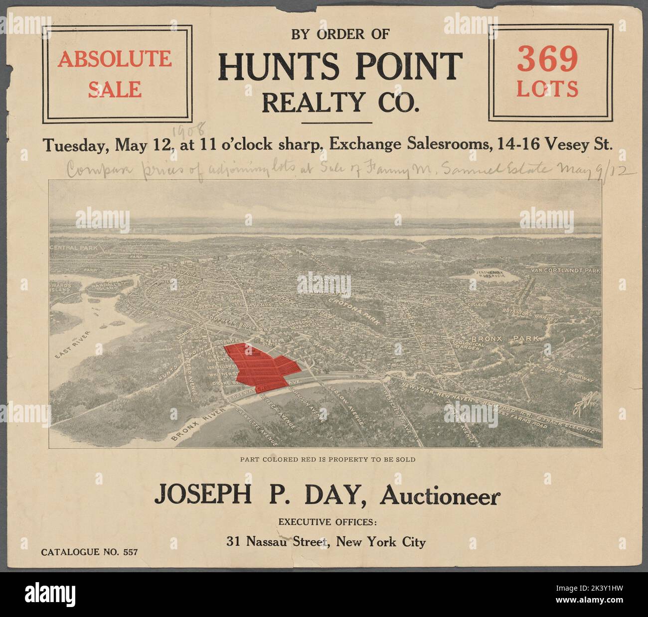Absolute Sale by order of Hunts Point Realty Co. 369 Lots text. Maps