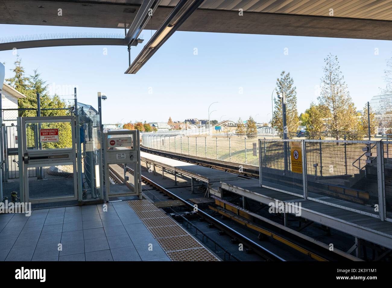 Vancouver, Canada - September 25, 2022: View of Templeton SkyTrain Station Stock Photo