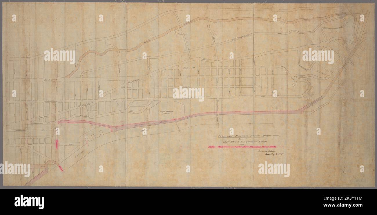 Proposed Harlem River Drive from 155th Street to Dyckman River 1893