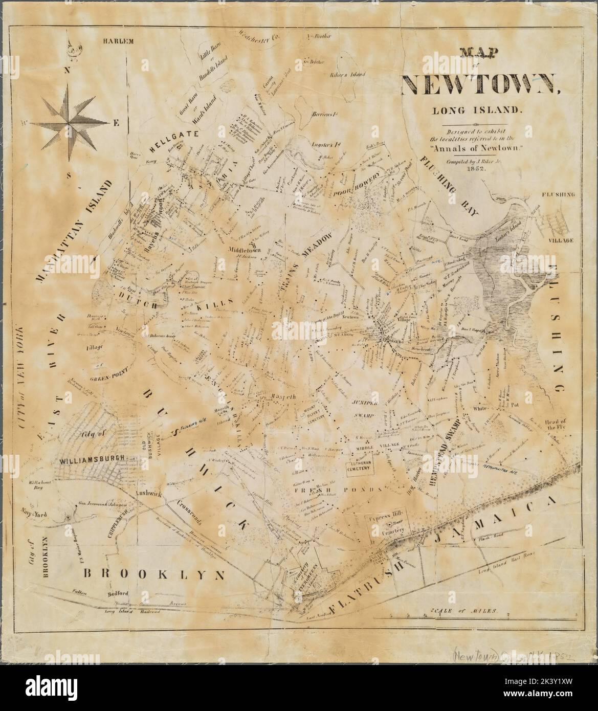 Map of Newtown, Long Island designed to exhibit the localities