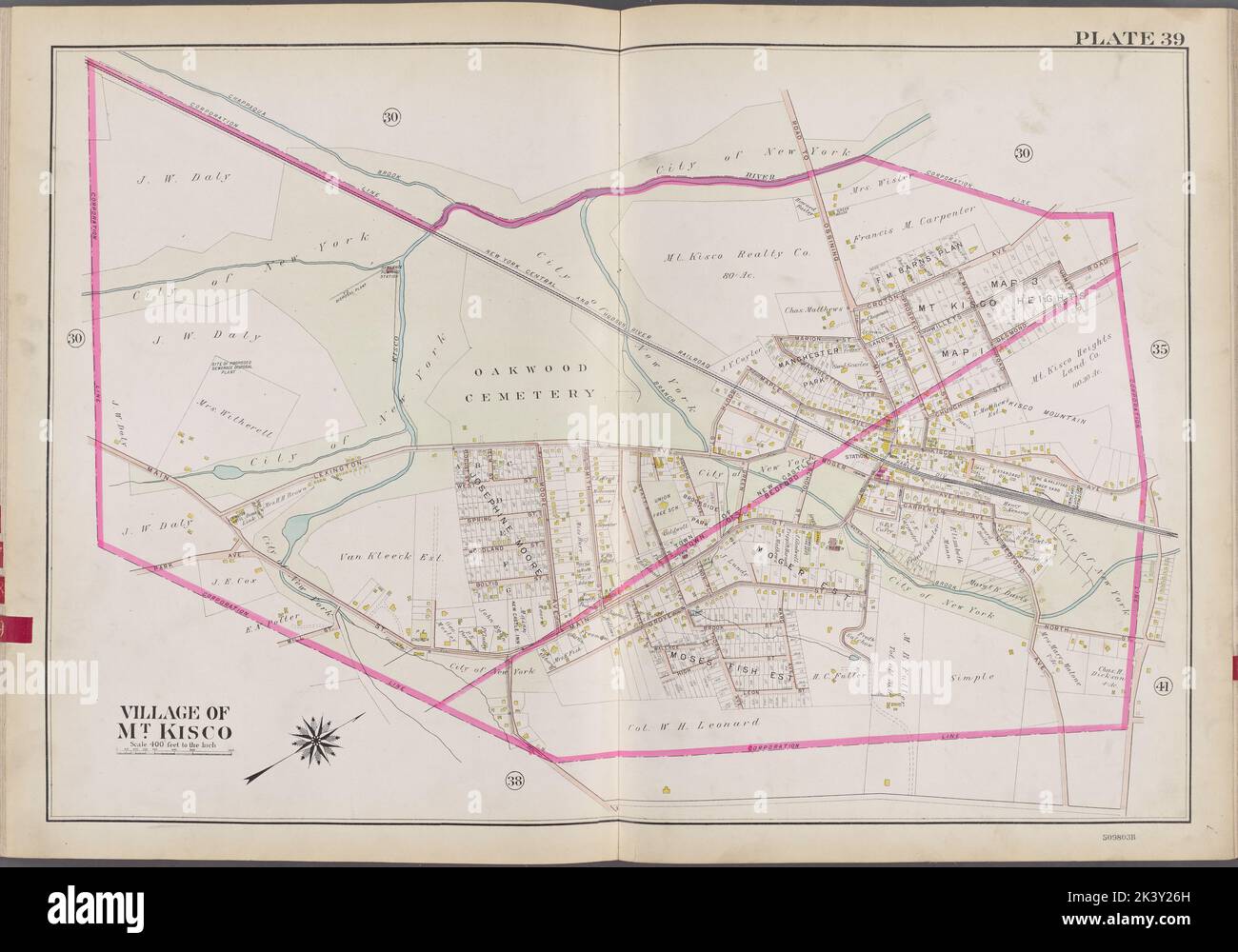 Westchester, V. 2, Double Page Plate No. 39 Map bounded by Village of
