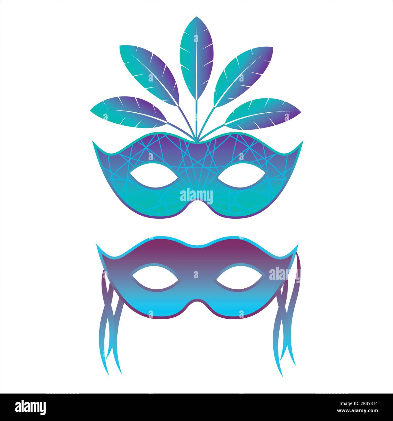 Vector Set Of Masquerade Ball Masks Illustration Isolated On White Background Stock Vector Image