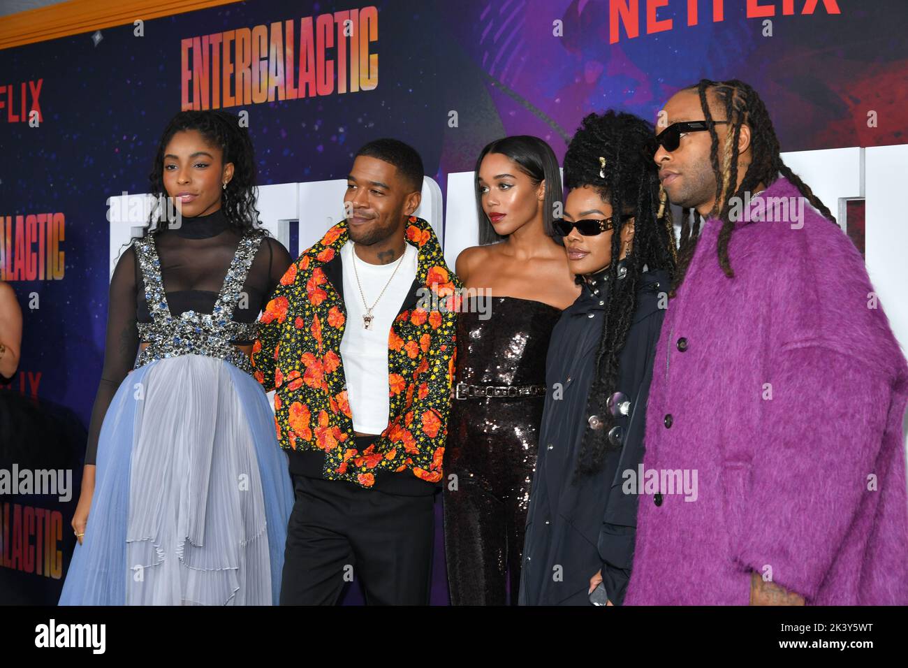 (L-R) Jessica Williams, Kid Cudi, Laura Harrier, Teyana Taylor and Ty