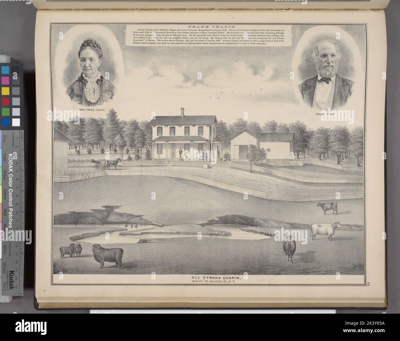 Mrs. Frank Chapin. ; Res. of Frank Chapin, Darien TP., Genesee Co., N.Y. ; Frank Chapin