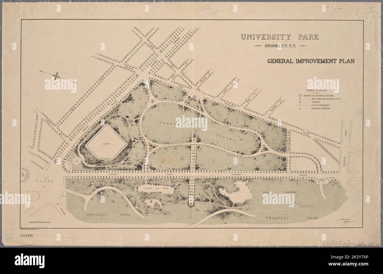 Map of university park hi res stock - University Park Brooklyn Ny General Improvement Plan Cartographic Maps 1890 1899 Lionel Pincus And Princess Firyal Map Division Brooklyn New York Ny Prospect Park New York Ny Parks New York State New York 2K3Y7XP 