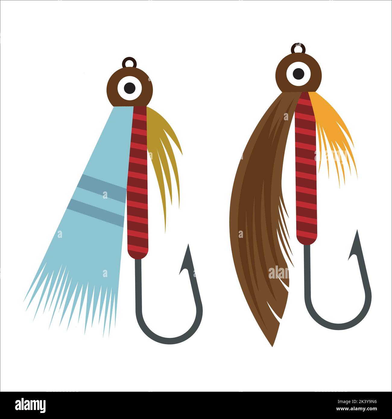 Fishing illustration lures hi-res stock photography and images - Alamy