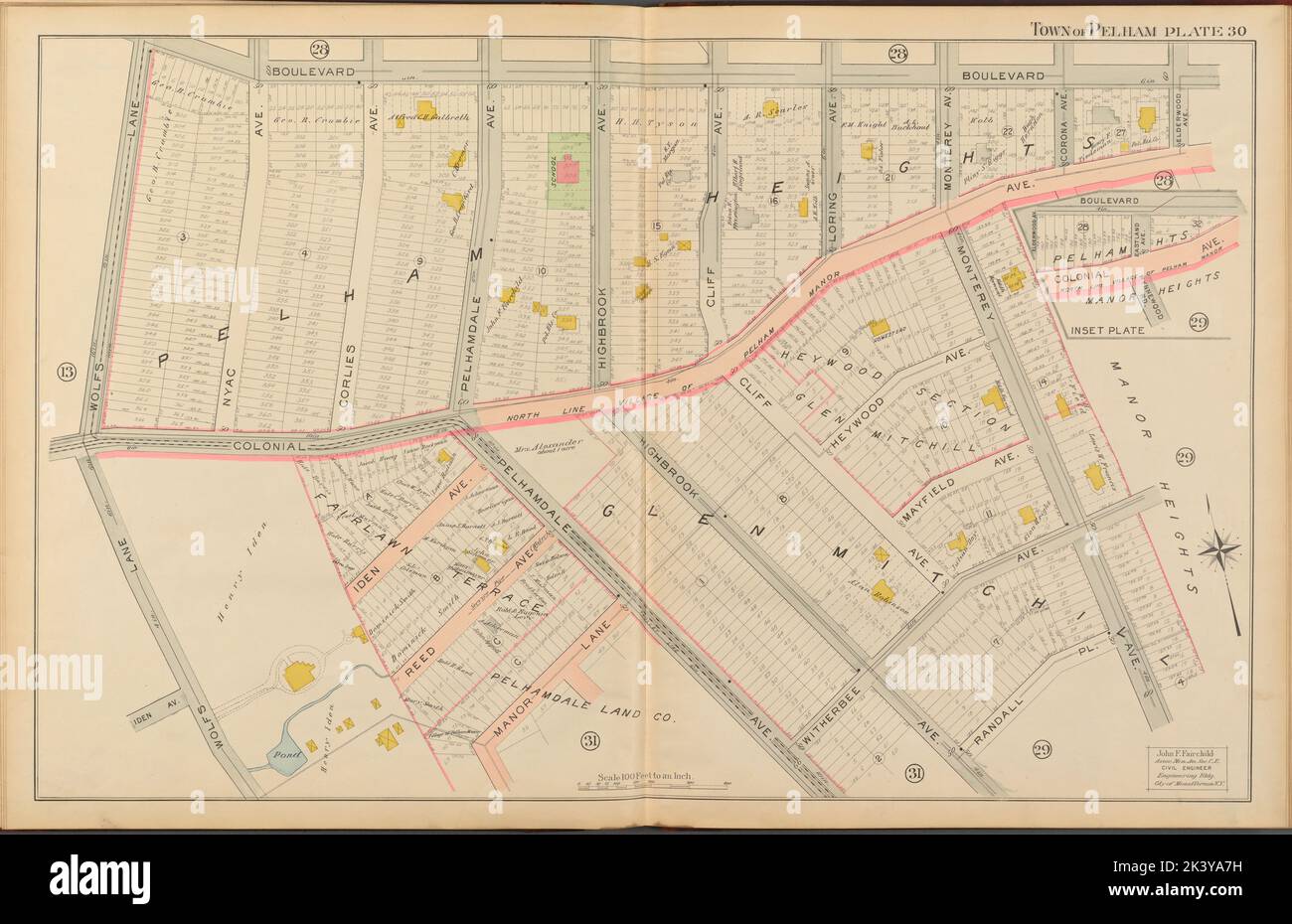 Mount Vernon, Double Page Plate No. 30 Map bounded by Boulevard