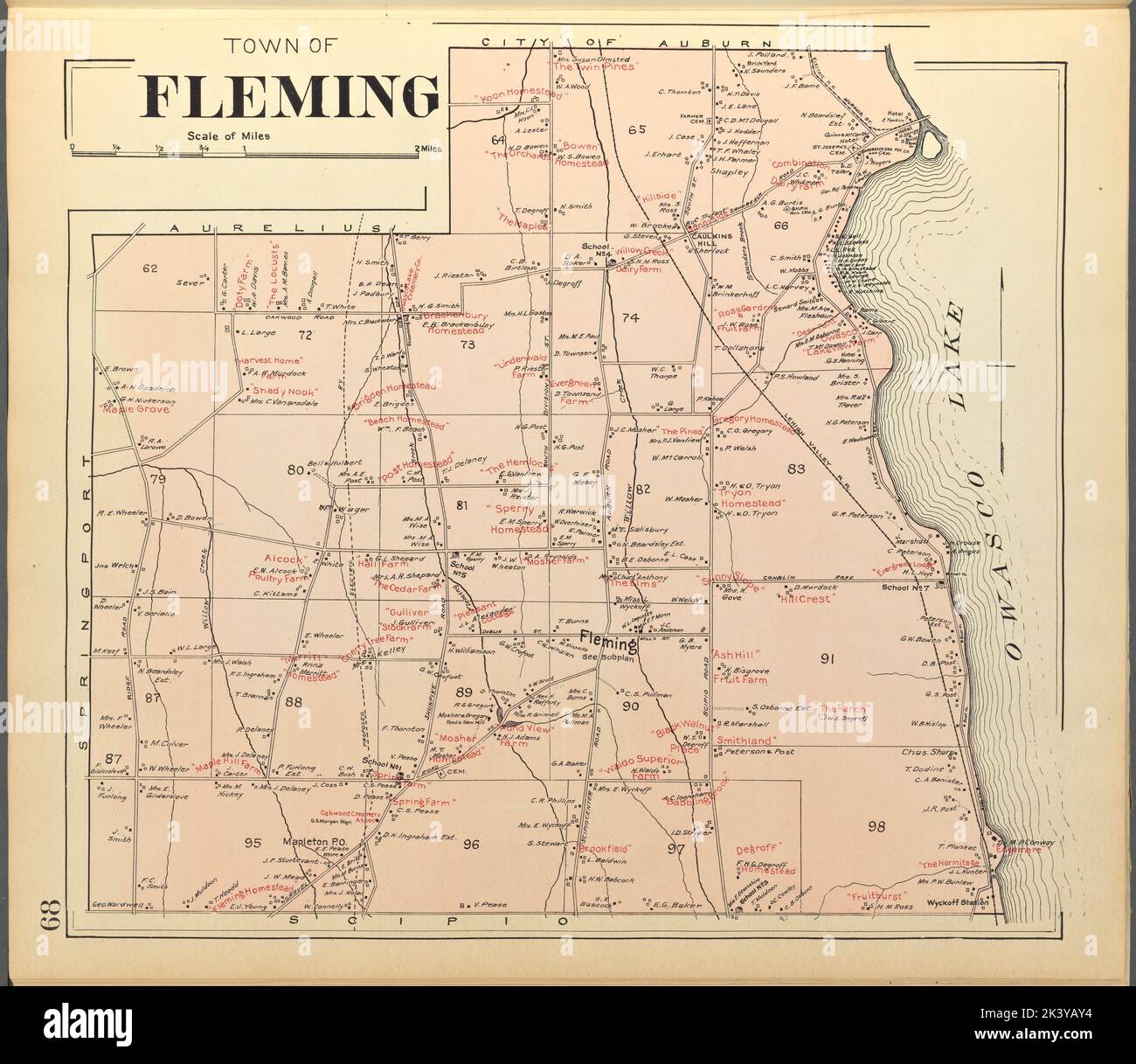 Cayuga County, Left Page Map of Fleming Cartographic. Atlases, Maps