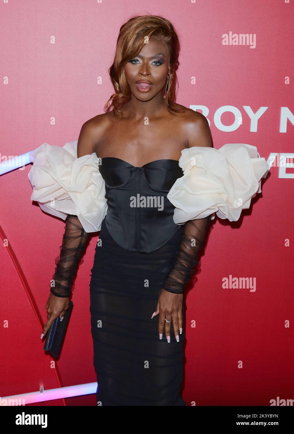 Symone arrives at Universal BROS premiere held at The Regal LA Live in