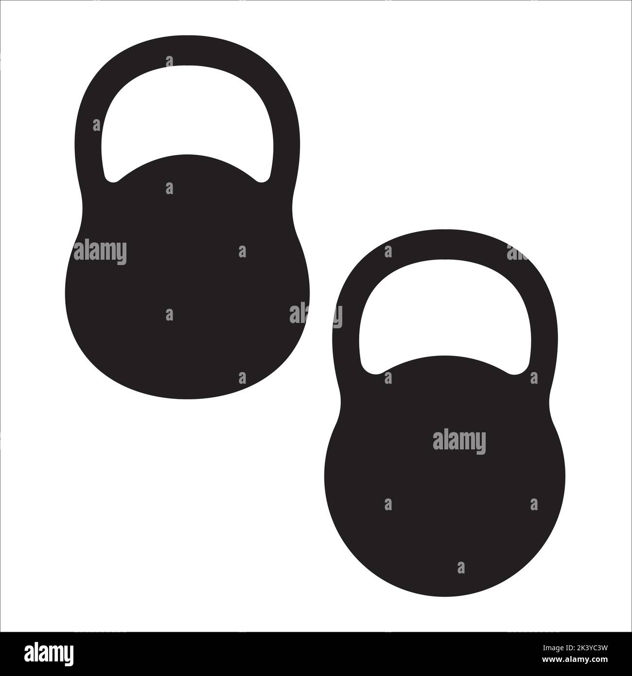 Vector Set Of Kettle Bell Silhouettes Illustration Isolated On White ...