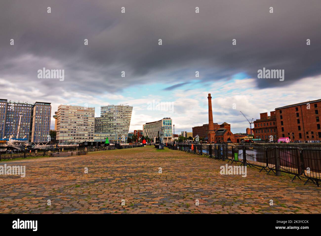 Slow shutter long exposure of the Albert Dock Liverpool Stock Photo
