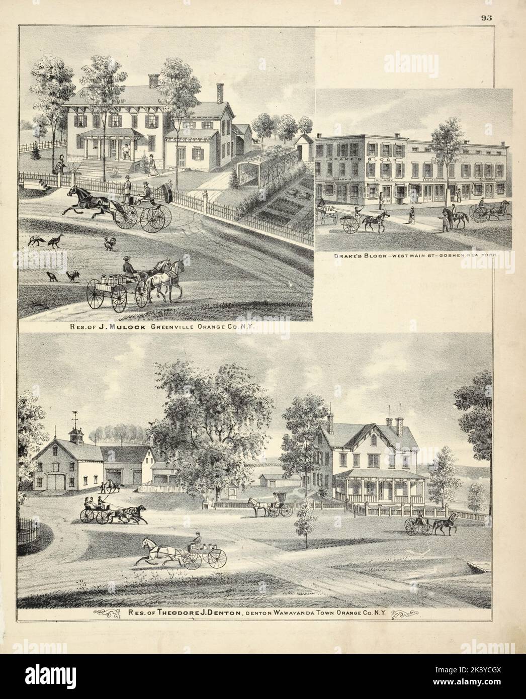 Res. of J. Mulock Greenville Orange Co., N.Y.; Drake's Block West