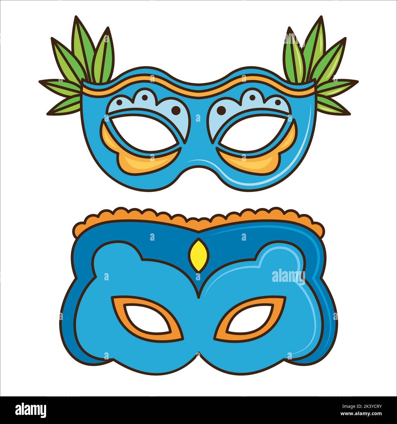 Vector Set Of Masquerade Ball Masks Illustration Isolated On White Background Stock Vector Image