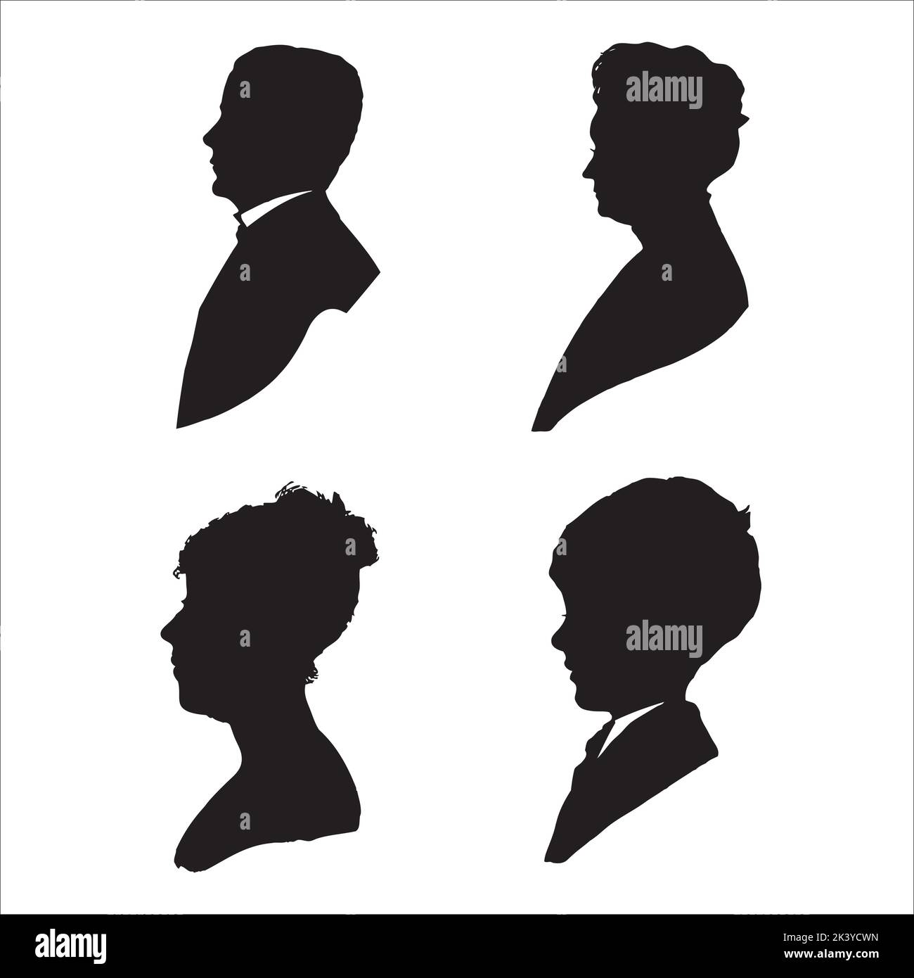 Side portraits Stock Vector Images - Alamy