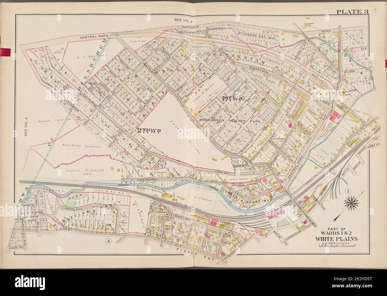 Westchester, V. 1, Double Page Plate No. 3 Map bounded by Central Park