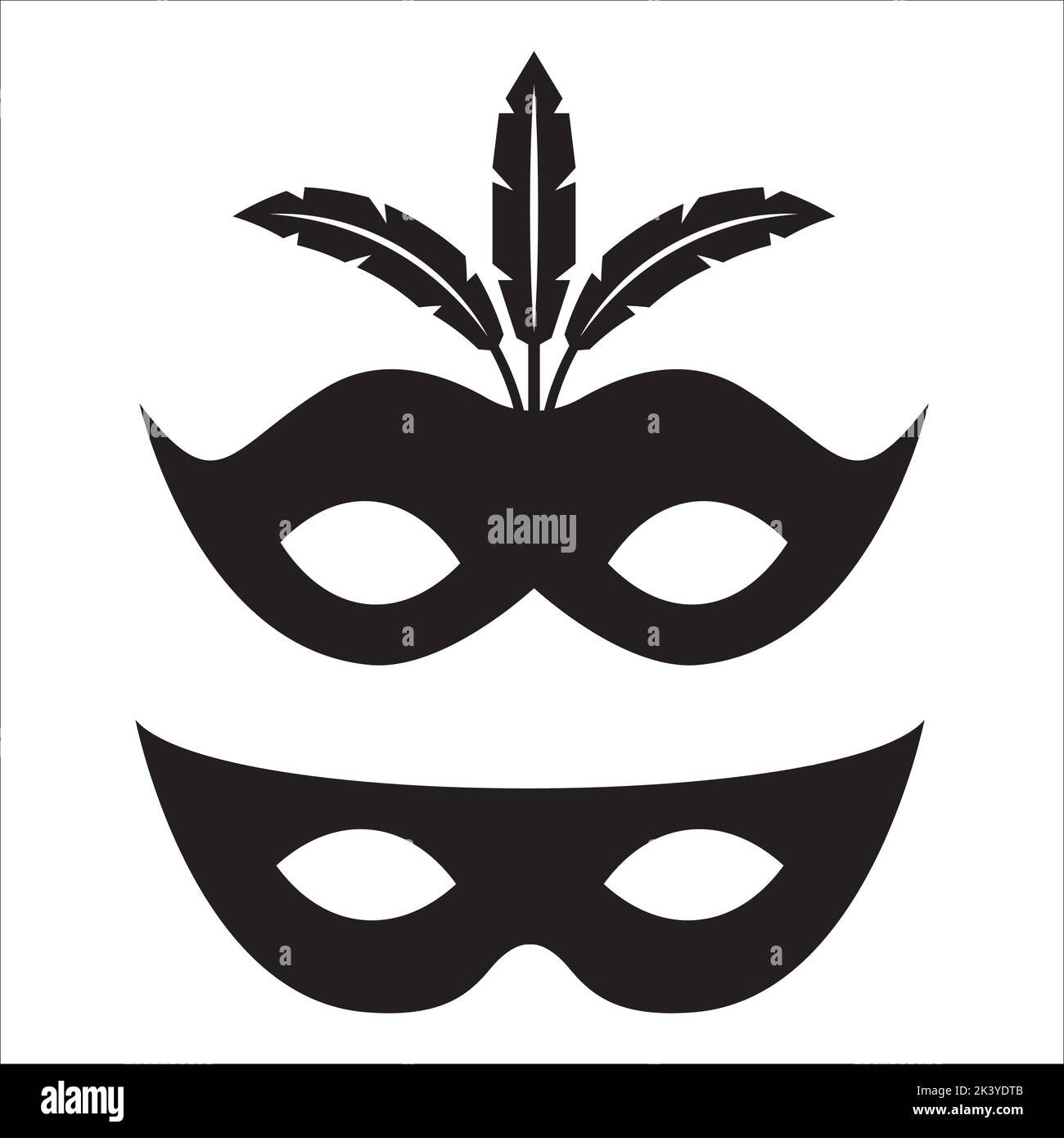Vector Set Of Masquerade Ball Masks Silhouettes Illustration Isolated