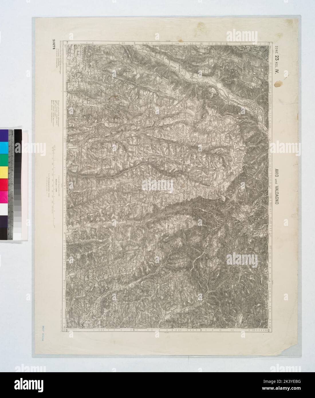 Avio und Valdagno. Cartographic. Maps, Topographic maps. 1910. Lionel Pincus and Princess Firyal Map Division Stock Photo