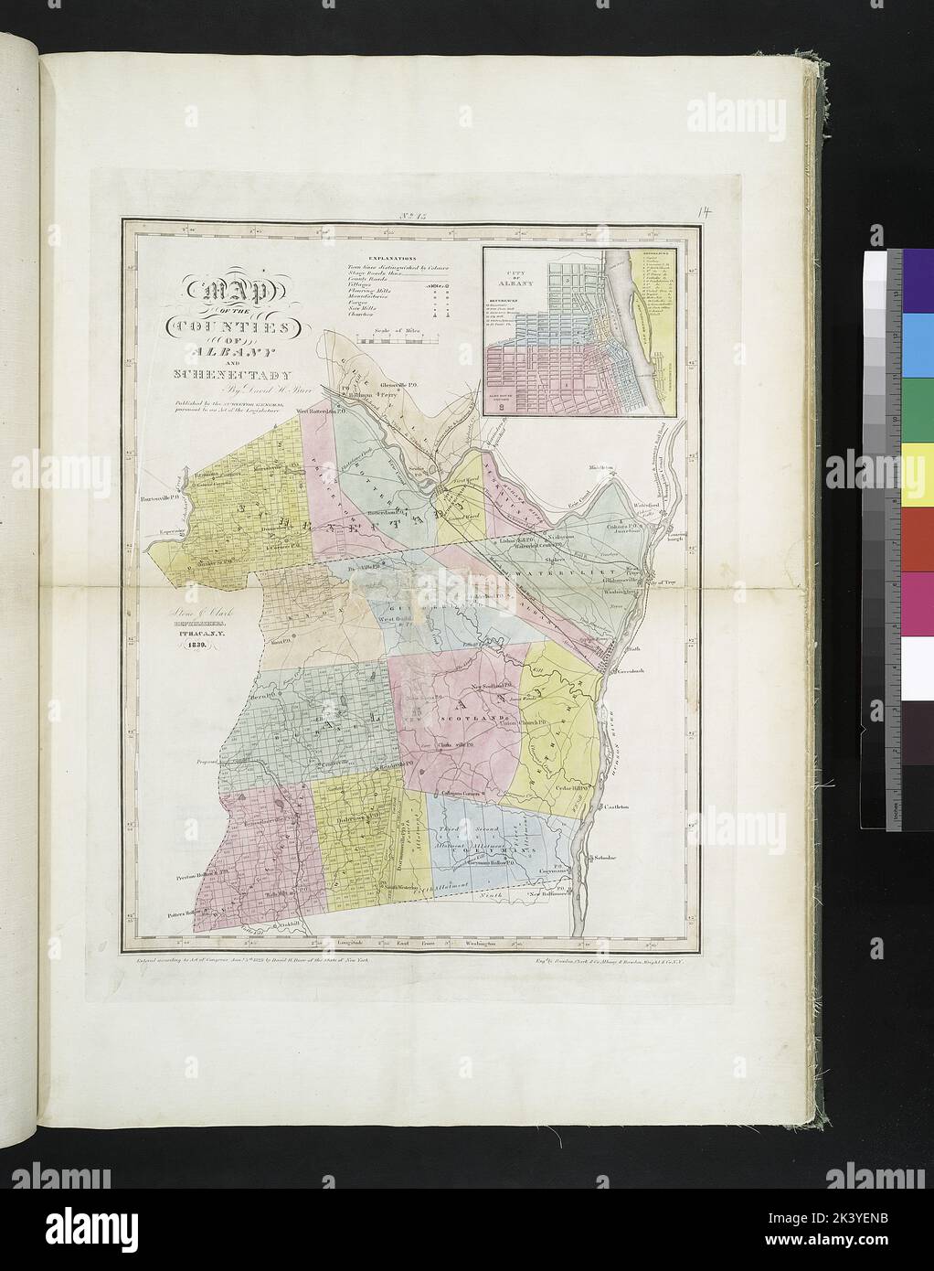 Map of the counties of Albany and Schenectady 1829 1839. Cartographic